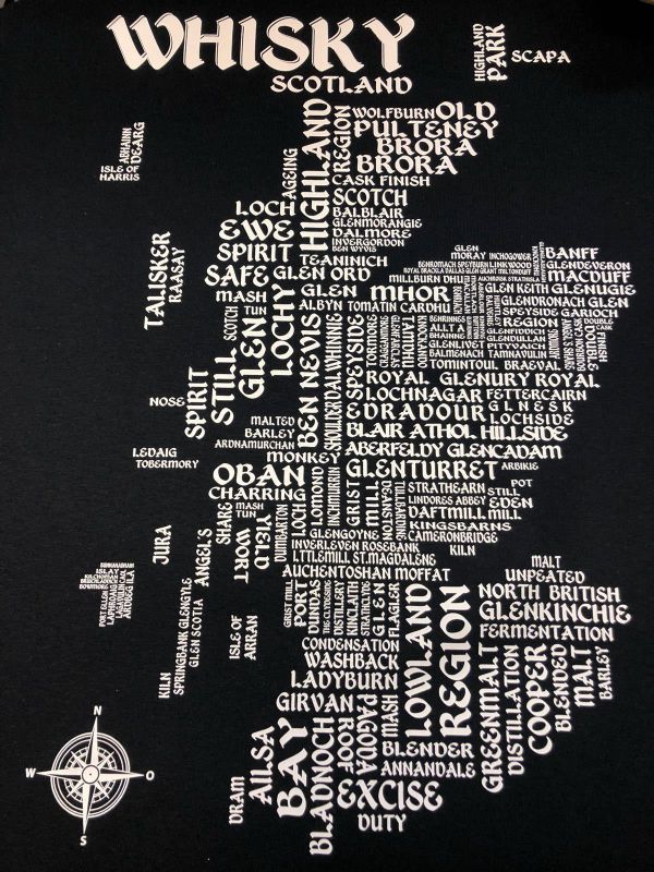Whisky - Map / Landkarte - Shirt